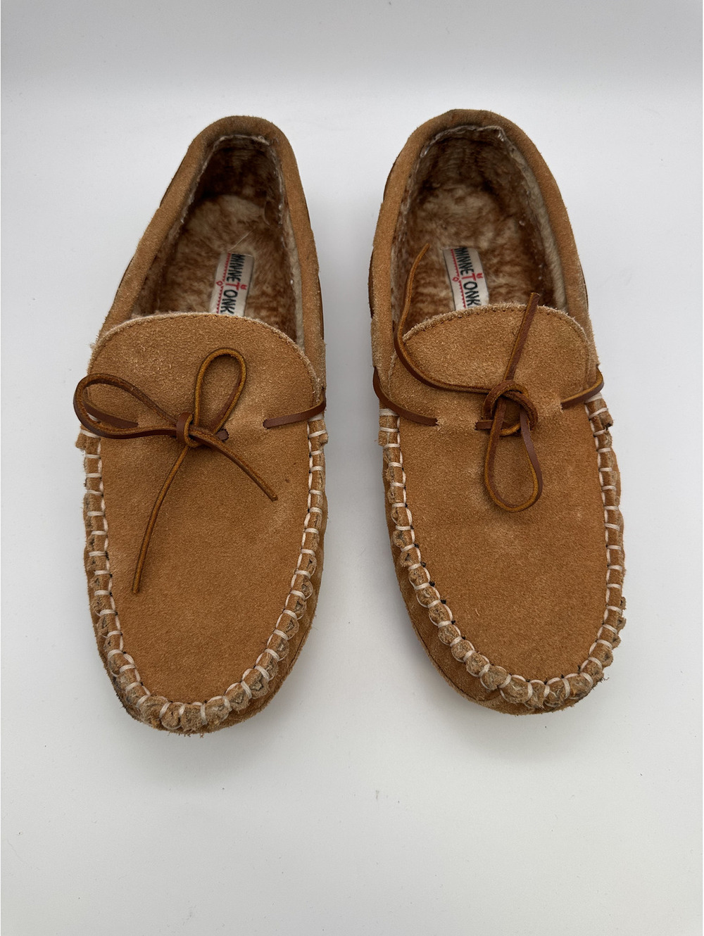 Minnetonka Men's Darren Cinnamon Double Bottom Moccasin Slip